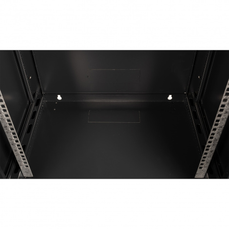 Шкаф 19" телекоммуникационный настенный,  18U 901x600х450 мм, дверь металл, черный